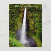 Aloha Hawaii-Wasserfall Postkarte (Vorderseite)