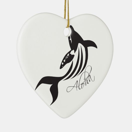 Aloha Hawaii Whale Keramik Ornament (Rechts)