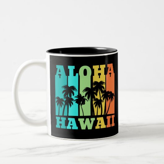 Aloha Hawaii Zweifarbige Tasse (Links)