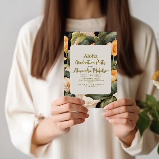 Aloha Hawaiian Abschluss Einladung
