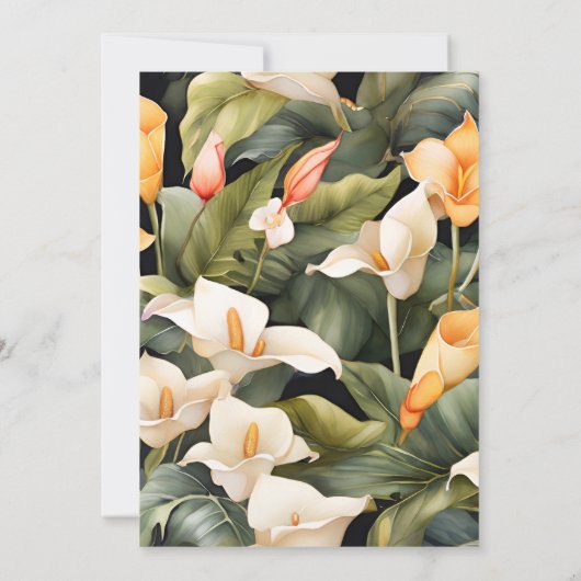 Aloha Hawaiian Abschluss Einladung (Rückseite)