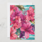 Aloha Hawaiian Abschluss Einladung (Rückseite)