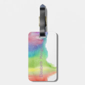 Aloha Hawaiian Ananas, Aquarellpflasche Gepäckanhänger (Rückseite vertikal)