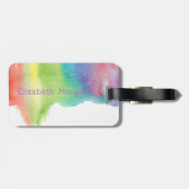 Aloha Hawaiian Ananas, Aquarellpflasche Gepäckanhänger (Rückseite horizontal)