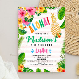 Aloha Hawaiian Ananas Geburtstagsparty Einladung