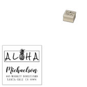 Aloha Hawaiian Ananas Nachname Rücksendeadresse Gummistempel (Stempel)