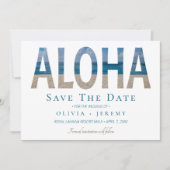Aloha Hawaiian Beach Wedding Save the Date (Vorderseite)