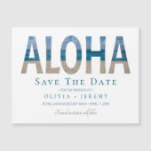 Aloha Hawaiian Beach Wedding Save the Date Magnetkarte (Vorderseite)