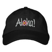Aloha Hawaiian Bestickte Baseballkappe (Vorderseite)