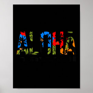 Aloha Hawaiian Blume Hawaii Funny Vacacation Surf Poster