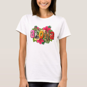 Aloha Hawaiian Blume Reise nach Hawai Sommerurlaub T-Shirt