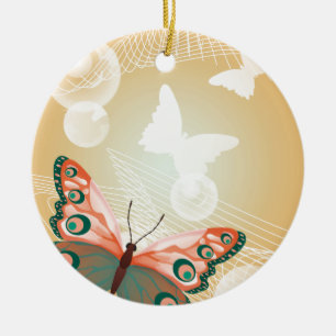 Aloha Hawaiian Butterfly Hochzeit Liebe Kunst Dest Keramik Ornament