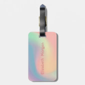 Aloha Hawaiian Colorful Pineapple Holographic Gepäckanhänger (Rückseite vertikal)