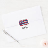 Aloha + Hawaiian flag Runder Aufkleber (Umschlag)