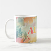 Aloha Hawaiian Floral Watercolor Kaffeetasse (Links)
