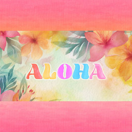 Aloha Hawaiian Floral Watercolor Schürze