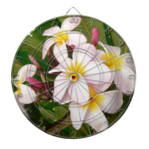 Aloha Hawaiian Frangipani Blossoms Plumerias Dartscheibe