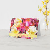 Aloha Hawaiian Hello Tropical Plumeria Blume Karte (Gelbe Blume)