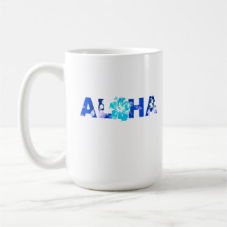 Aloha Hawaiian Hibiskus Batik Blues Live Pono Kaffeetasse