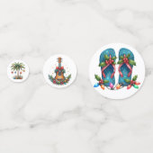 ALOHA HAWAIIAN HOLIDAY CHRISTMAS THEME KONFETTI (Vorderseiten)