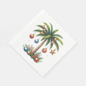 ALOHA HAWAIIAN HOLIDAY CHRISTMAS THEME SERVIETTE (Ecke)