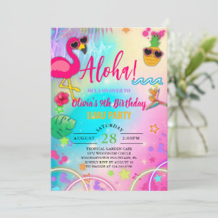 Aloha Hawaiian Hula zum Geburtstag eines tropische Einladung
