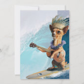 Aloha! Hawaiian Hund zum Geburtstag Einladung (Rückseite)