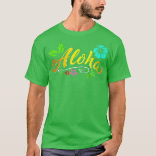Aloha Hawaiian Islands Hawaii Surf Funny Flower Al T-Shirt