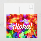 Aloha Hawaiian Lei Garland Foto Postkarte (Vorne/Hinten)