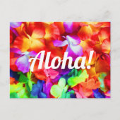 Aloha Hawaiian Lei Garland Foto Postkarte (Vorderseite)