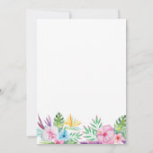 Aloha Hawaiian Luau Birthday Einladung (Rückseite)