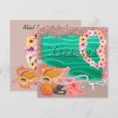 Aloha Hawaiian Luau Einladung (Vorne/Hinten)