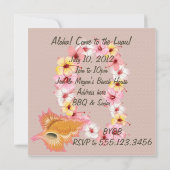 Aloha Hawaiian Luau Einladung (Rückseite)