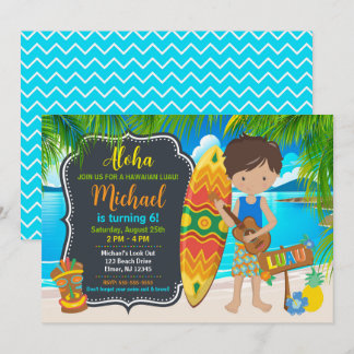 Aloha Hawaiian Luau Tropicaler Geburtstag Einladung