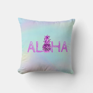 Aloha Hawaiian Metallic Ananas Holografisch Kissen