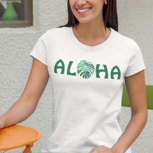 Aloha Hawaiian Monstera Blatt Hawaii Tropisch Tri-Blend Shirt