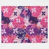 Aloha Hawaiian-Muster Fleecedecke (Vorderseite (Horizontal))