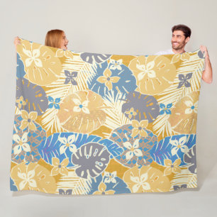 Aloha Hawaiian-Muster Fleecedecke