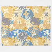 Aloha Hawaiian-Muster Fleecedecke (Vorderseite (Horizontal))