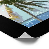 Aloha Hawaiian Palm Trees Tropical Travel Poster (Ecke)