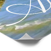 Aloha Hawaiian Palm Trees Tropical Travel Poster (Ecke)