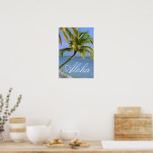 Aloha Hawaiian Palm Trees Tropical Travel Poster (Küche)