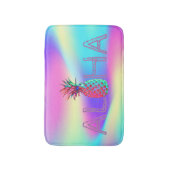 Aloha Hawaiian Pineaple Holographic Badematte (Vorderseite Vertikal)