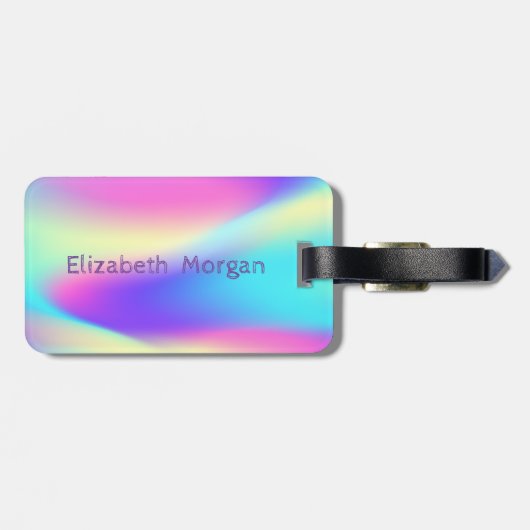 Aloha Hawaiian Pineaple Holographic Gepäckanhänger (Rückseite horizontal)