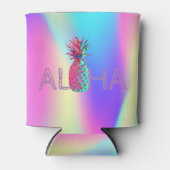 Aloha Hawaiian Pineaple Ombre Holographic Dosenkühler (Vorderseite)