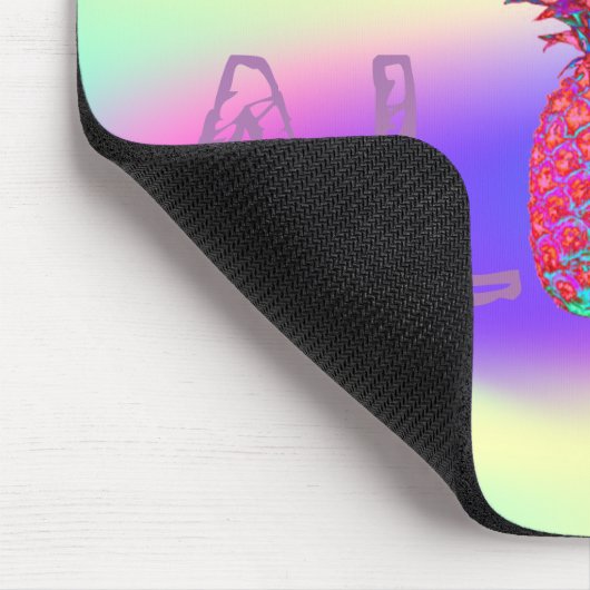 Aloha Hawaiian Pineaple Ombre Holographic Mousepad (Ecke)