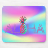 Aloha Hawaiian Pineaple Ombre Holographic Mousepad (Vorne)