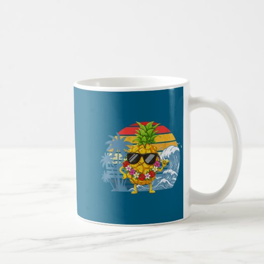 Aloha Hawaiian Pineapple Sign Hawaii Shaka Laugh Kaffeetasse (Rechts)