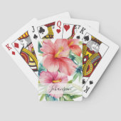 Aloha Hawaiian Red Blume Name Spielkarten (Rückseite)