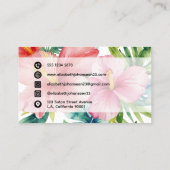 Aloha Hawaiian Red Blume Name Visitenkarte (Rückseite)